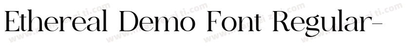 Ethereal Demo Font Regular字体转换
